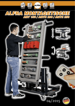 Produktflyer Montagetische AMT150/AMTE200/AMTE250