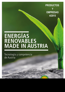 PRODUCTOS Y EMPRESAS 4/2015 - Dachverband Energie