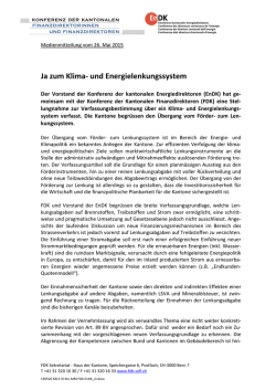 Ja zum Klima- und Energielenkungssystem