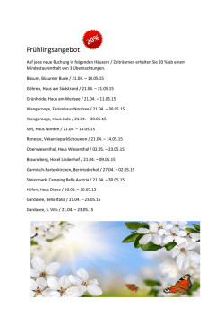 Frühlingsangebot - Bundeswehr