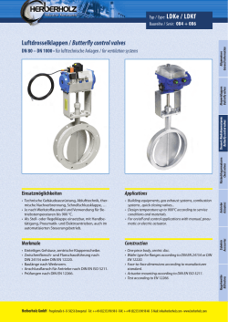 Luftdrosselklappen / Butterfly control valves Typ / Type: LDKe / LDKf