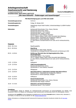 Programm - Arge Insolvenzrecht und Sanierung