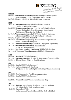 Jahresprogramm Kolpingfamilie Riedenburg[...]