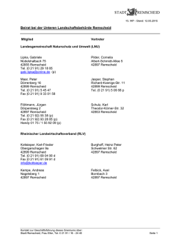 Beirat bei der Unteren Landschaftsbehörde