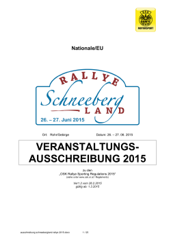ausschreibung 2015 - Schneebergland Rallye