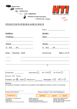 Speditionsübergabeschein als PDF