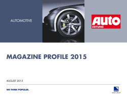 MAGAZINE PROFILE 2015