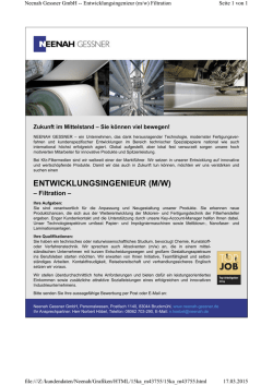 ENTWICKLUNGSINGENIEUR (M/W)