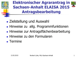 Workshop Agrarantrag Online - Elektronischer Agrarantrag Sachsen