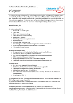 Stellenausschreibung Betriebswirtin