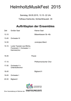 HelmholtzMusikFest 2015