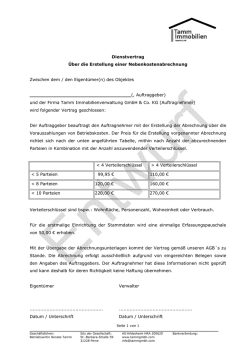 Über die E Zwischen dem / den Eigentümer und der Firma Tamm