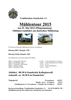 Mühlentour 2015 - Traditionsbus Osnabrück