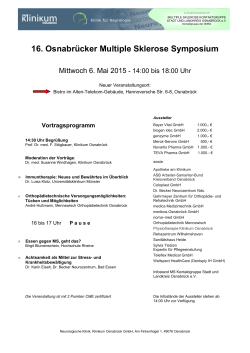 16. Osnabrücker Multiple Sklerose Symposium