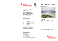 Dr. Gabriele Stolze - Sparkasse Märkisch