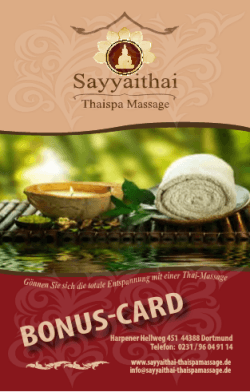 BONUS CARD - Sayyaithai Thaispa Massage