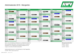 Abfuhrkalender 2015 - Mengkofen - Abfallwirtschaftsverband Isar-Inn
