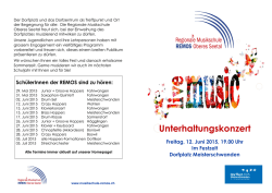 Liebe SchülerInnen - Musikschule REMOS