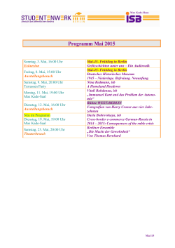 Programm Mai 2015