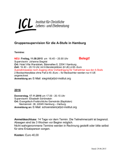 Gruppensupervision f&uuml;r die A-Stufe in Hamburg