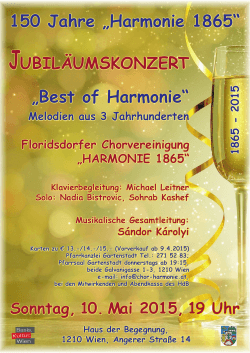150 Jahre „Harmonie 1865“ „Best of Harmonie“