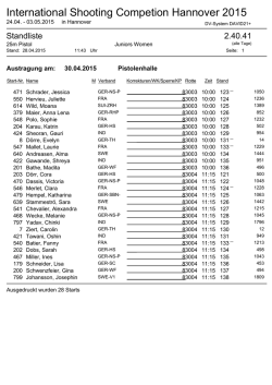 International Shooting Competion Hannover 2015