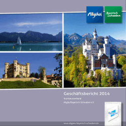 Geschäftsbericht 2014 - Tourismusverband Allgäu/Bayerisch