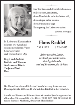 Hans Reddel - Deutsche Hirntumorhilfe eV