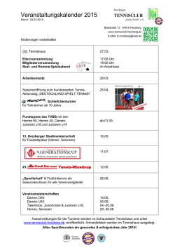 Veranstaltungskalender 2015 - Herzberger Tennisclub "Grün
