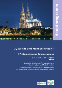 Hauptprogramm - 47. Gemeinsame Jahrestagung DGIIN & &Ouml;GIAIN