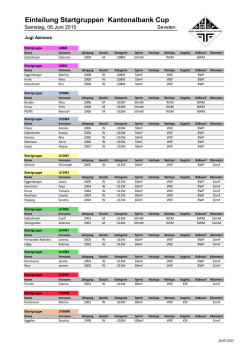 Gruppeneinteilung LA nach Verein