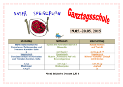 Dienstag Mittwoch Donnerstag Men&uuml; inklusive Dessert 2,80 &euro;