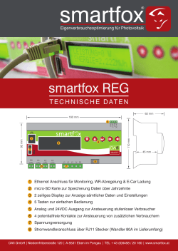DAfi Smartfox REG 9 TE Datenblatt