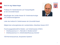 Prof. Dr.-Ing. Robert Hoyer, Beauftragter für