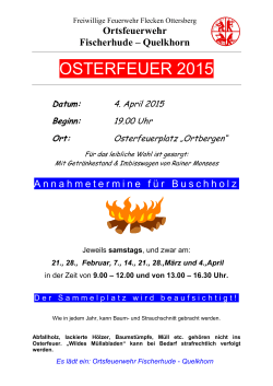 Plakat Osterfeuer 2015