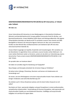 GRAFIKDESIGNER/MEDIENGESTALTER (M/W) bei BF