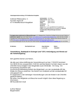 Hinweise zur Verkehrsregelung