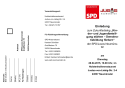 Zukunftsdialog Kinder- und Jugendbeteiligung stärken - SPD-NET-SH