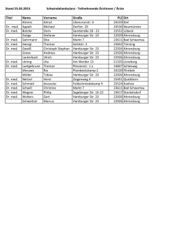 Stand 25.03.2015 Schwindelambulanz