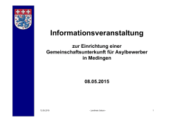 Power-Point-Präsentation Asylbewerber-Unterbringung
