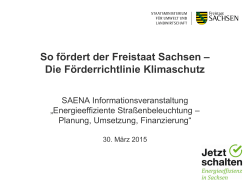 So fördert der Freistaat Sachsen – Die Förderrichtlinie Klimaschutz