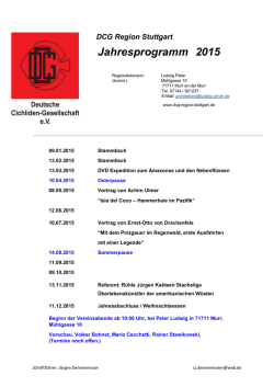 Jahresprogramm - 2015 - DCG-Region