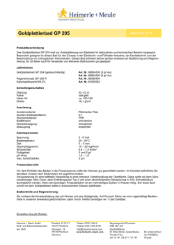 Goldplattierbad GP 205 - Heimerle + Meule GmbH