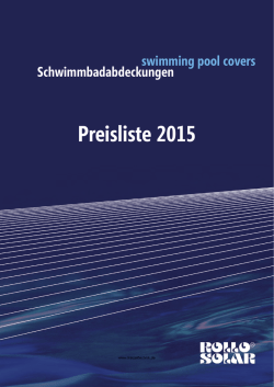 Preisliste von Rollo Solar Melichar