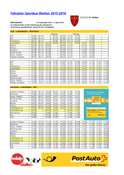 Fahrplan Sportbus Blatten 2014-2015
