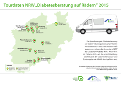 Tourdaten NRW „Diabetesberatung auf Rädern“ 2015