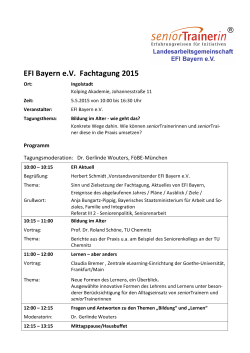 EFI Bayern e.V. Fachtagung 2015