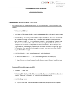 Investitionsprogramm des Bundes