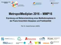 MetropolMediplan 2016 - 3. Bayerischen Tag der Telemedizin