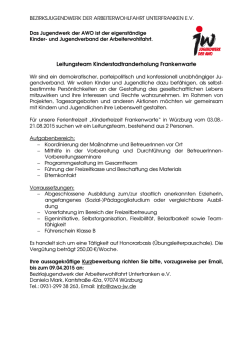 Infos - Bezirksjugendwerk der AWO